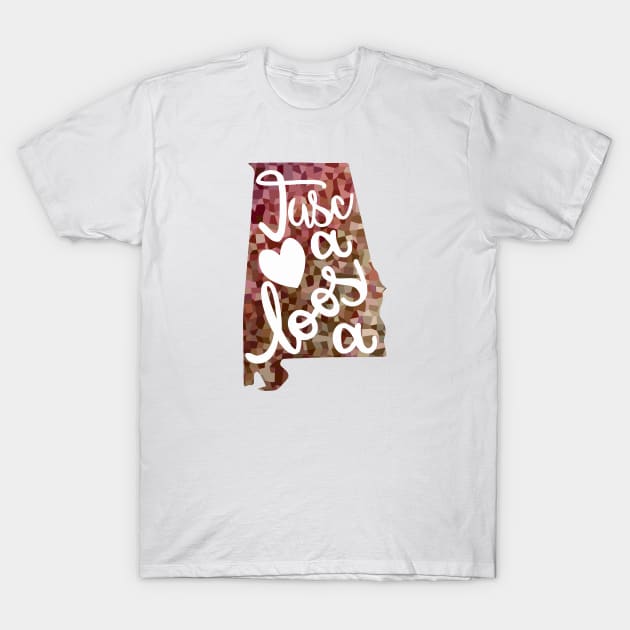 Tuscaloosa Alabama Map T-Shirt by candhdesigns